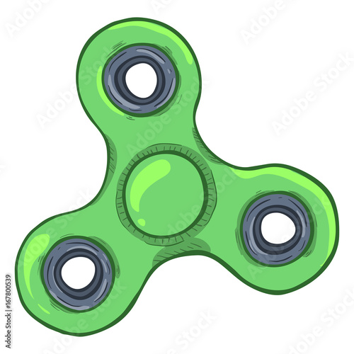 Vector Single Cartoon Illustration - Hand Spinner