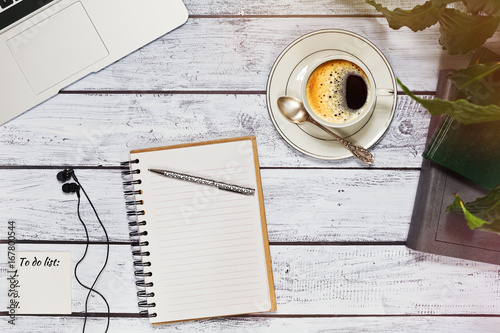 Wallpaper Mural Office or freelancer workspace with to do list and laptop Torontodigital.ca