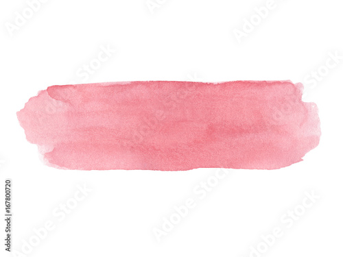 Hand painted pink watercolor texture isolated on the white background. Usable for cards, invitations and more.
