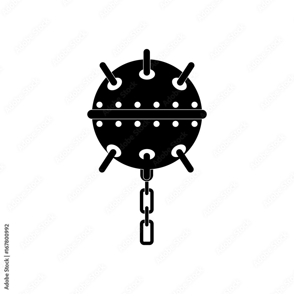 black vector icon on white background military naval mine black vector icon on white background military naval mine