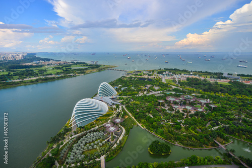 Aerial view of Gardens by the Bay in Singapore