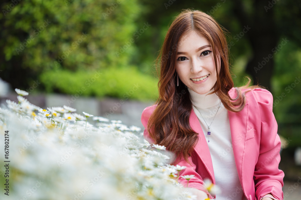portrait of beautiful woman with flower portrait of beautiful woman with flower