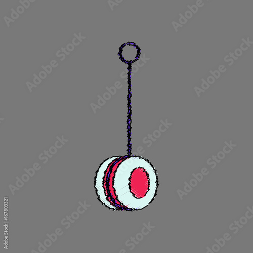 flat shading style icon Yo yo toy