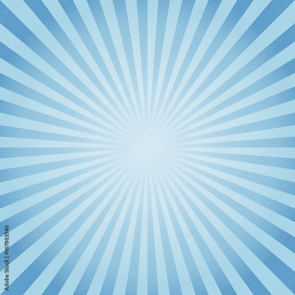 Abstract light Blue rays background. Vector
