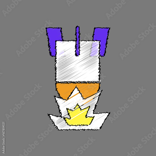 flat shading style icon Detonation of bomb