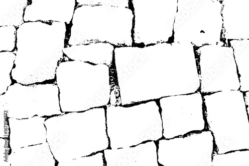 Antique brick wall texture. Grunge old stone packground. Vector pattern.