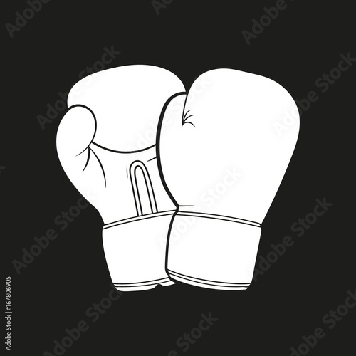 Box gloves. Vector.