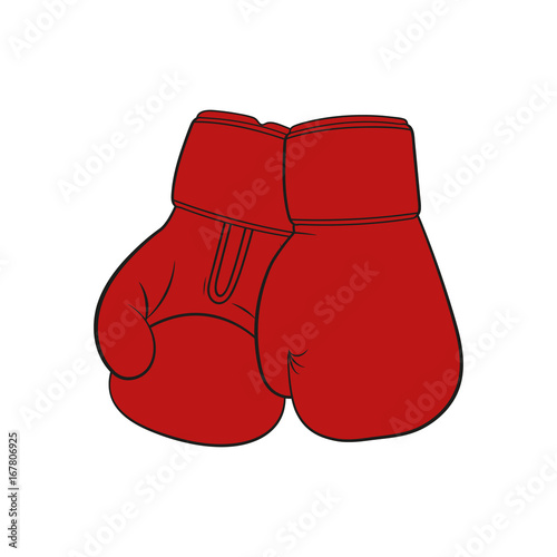 Box gloves. Vector.
