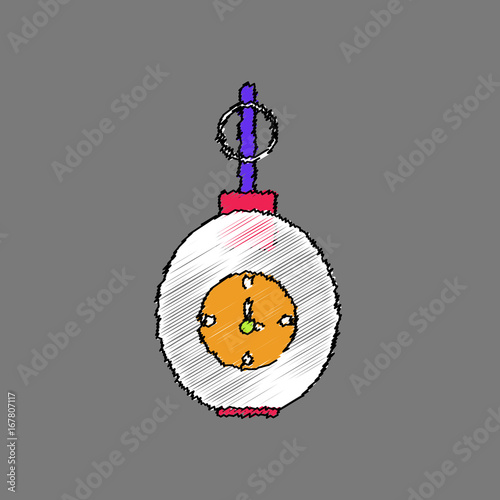 flat shading style icon military grenade with timer