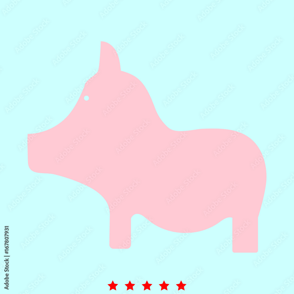 Pig it is color icon . Pig it is color icon .