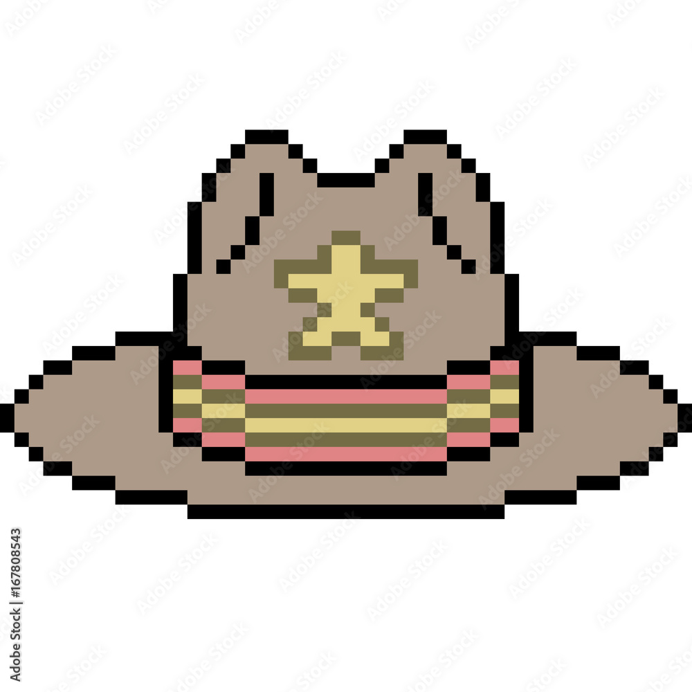Fototapeta premium vector pixel art hat
