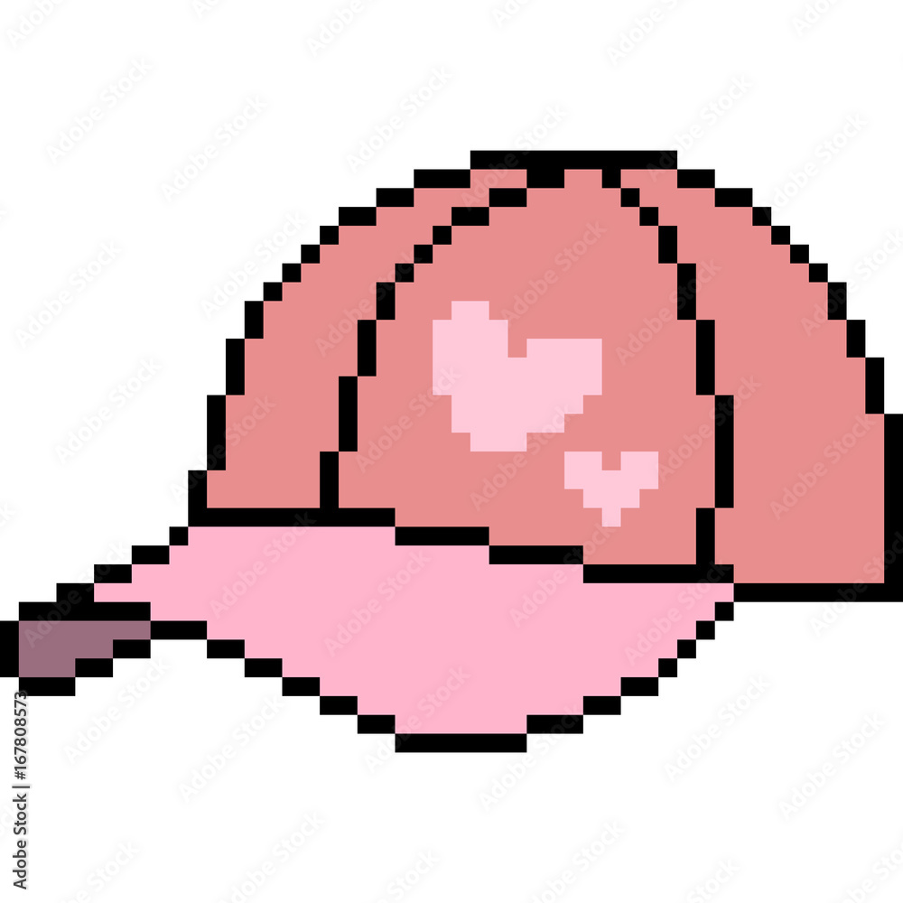 Fototapeta premium vector pixel art cap
