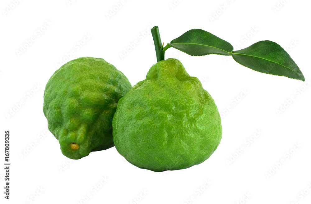 Naklejka premium Beautiful bergamot isolated on white background. This has cipping path.