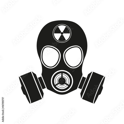 Gas mask. Vector.  photo