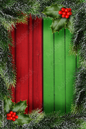 Rot Grüner Weihnachtshintergrund © by-studio