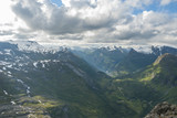 Landscape seen from Dalsnibba viewpoint in Norway
