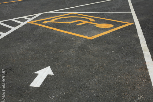 parking lot for handicapped person © Blanscape