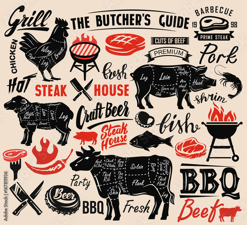 Canvas Print Poster meat steak