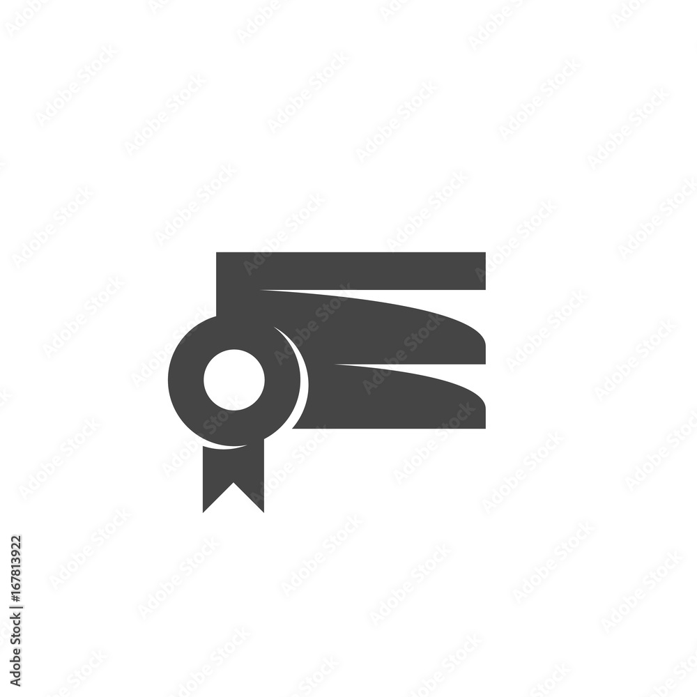 Diploma icon. Vector logo on white background Diploma icon. Vector logo on white background