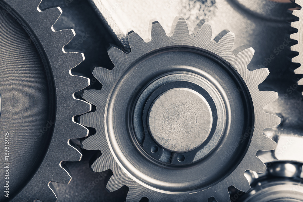 engine gear wheels, industrial background engine gear wheels, industrial background