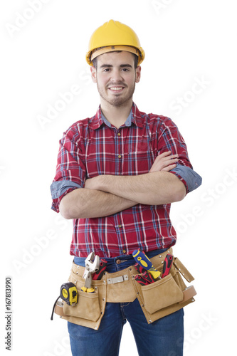 Fotografie builder construction man