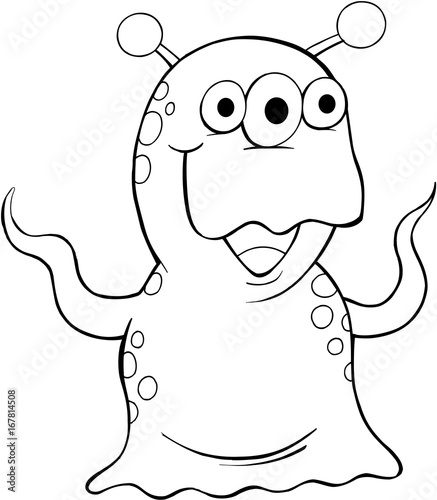 Cute Alien Monster Vector Illustration Art