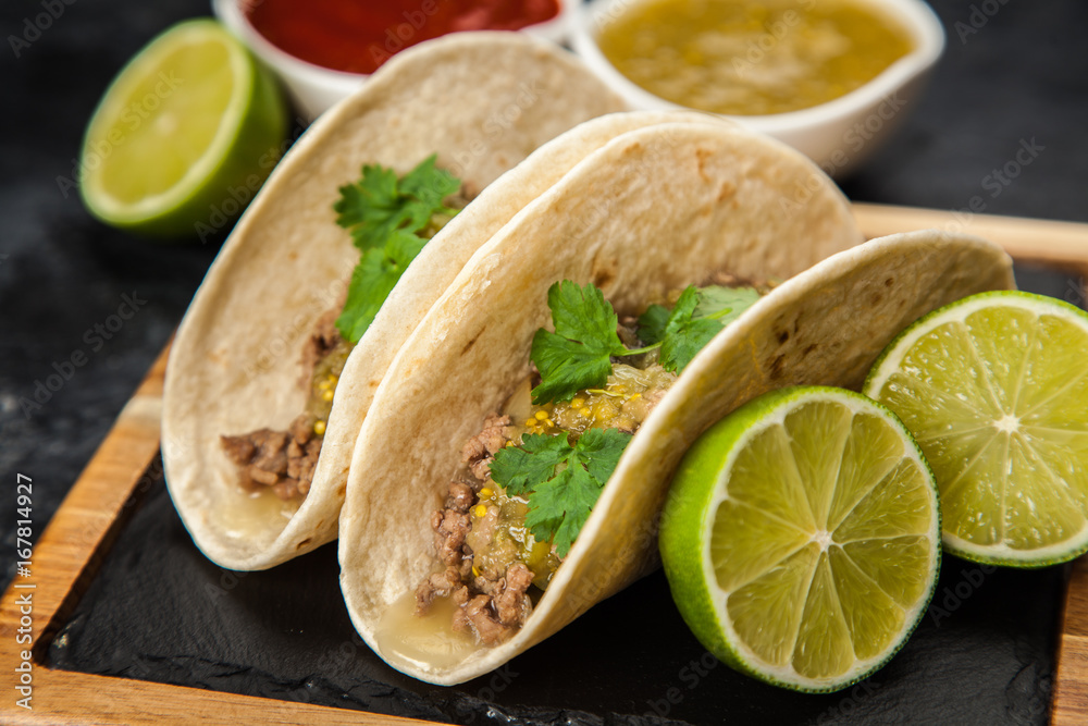 Mexican tacos with beef Mexican tacos with beef