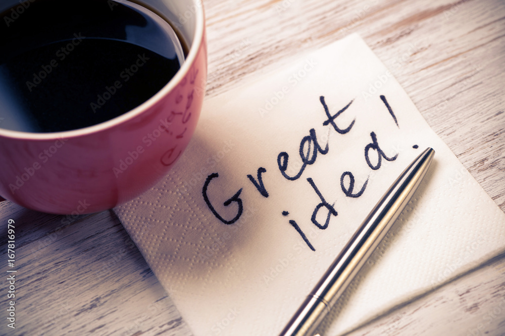 Romantic message written on napkin Romantic message written on napkin