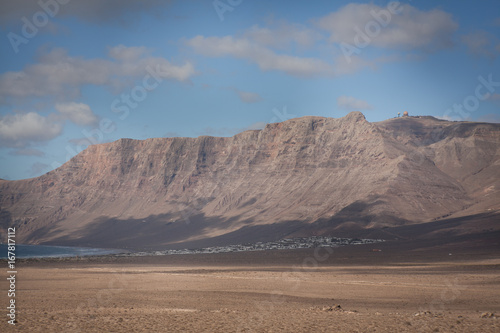 landscape Famara beach Lanzarote Canary Island