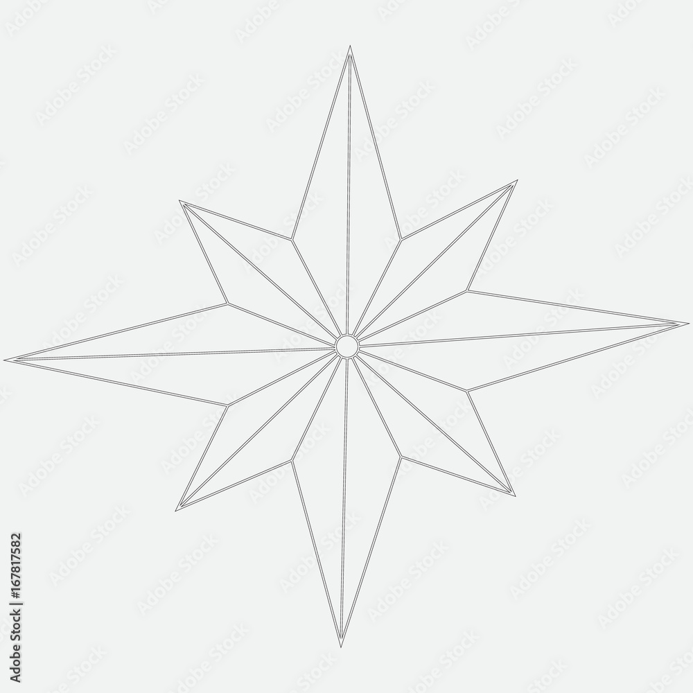 Vector image of eight-pointed star