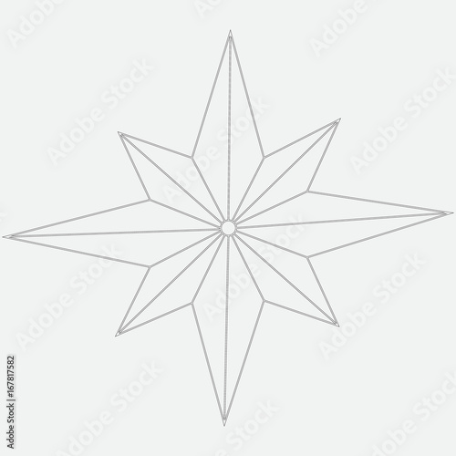 Vector image of eight-pointed star