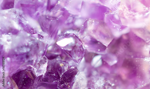 Macro shot of an amethyst as an abstract beautiful blurred background (very shallow DOF)