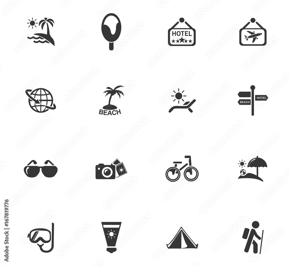 Fototapeta premium Travel icons set