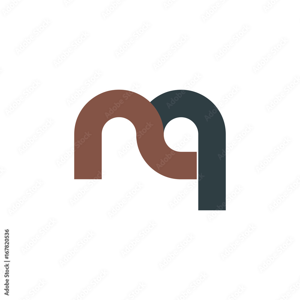 Initial Letter NQ Rounded Lowercase Logo Initial Letter NQ Rounded Lowercase Logo
