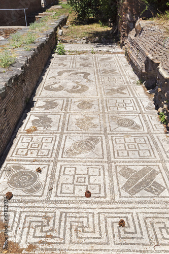 Roman excavations of Ostia Antica: Mosaic of the Province