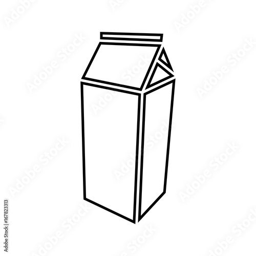 Package for milk black color icon .