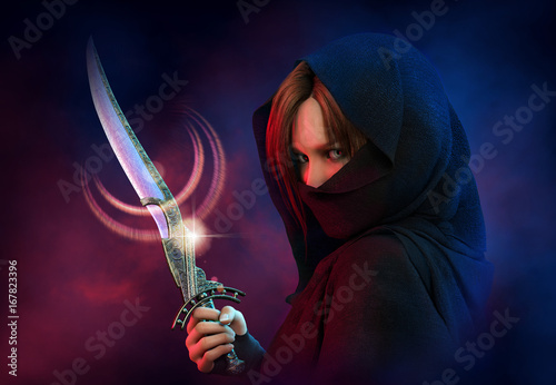 Female Assassin, 3d CG