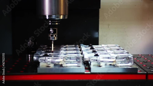 Machine drills in firearms factory