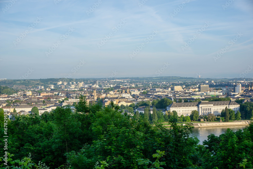 Panorama von Koblenz mir deutschen Eck