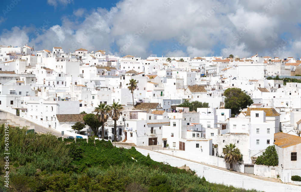 View of the white village, Vejer de la Frontera, Cadiz, Andalusia, Spain.