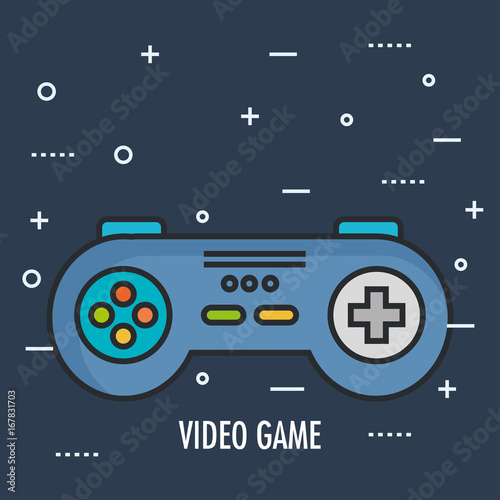 gamepad control console for video game device digital vector illustration photo