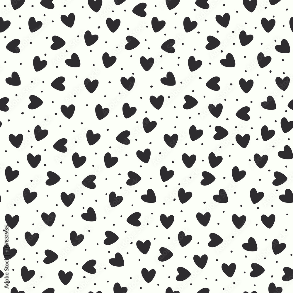 Naklejka seamless pattern with hearts