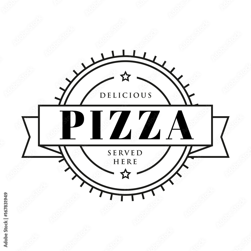 Fototapeta premium Pizza vintage sign stamp