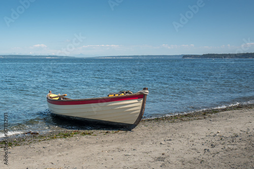 Rowboat on beach