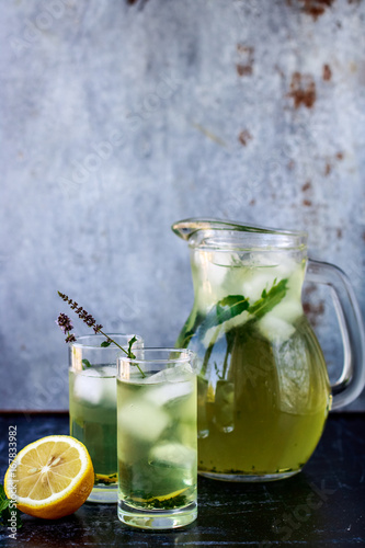 Fresh mint lemonade