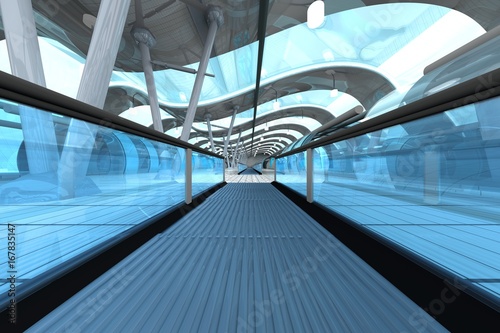 Futuristic Subway Station 