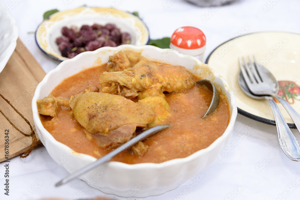 Soup with chicken meat