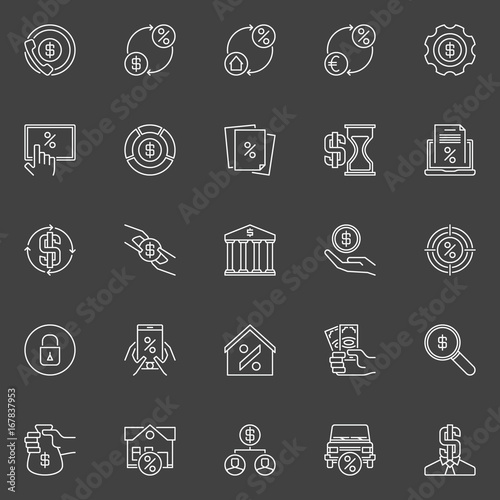 Loan and leasing icons