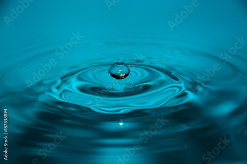 Splash of blue water