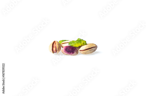 pistachios Bronte isolated on white